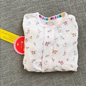 Magnetic Me Cream Kids Footie Pajamas with Animal Print